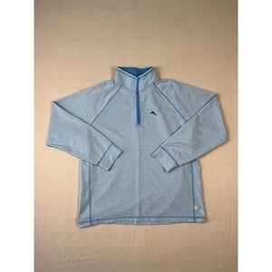 Tommy Bahama Sweater Mens S Carolina Blue Quarter Zip Long Sleeve Mock Neck